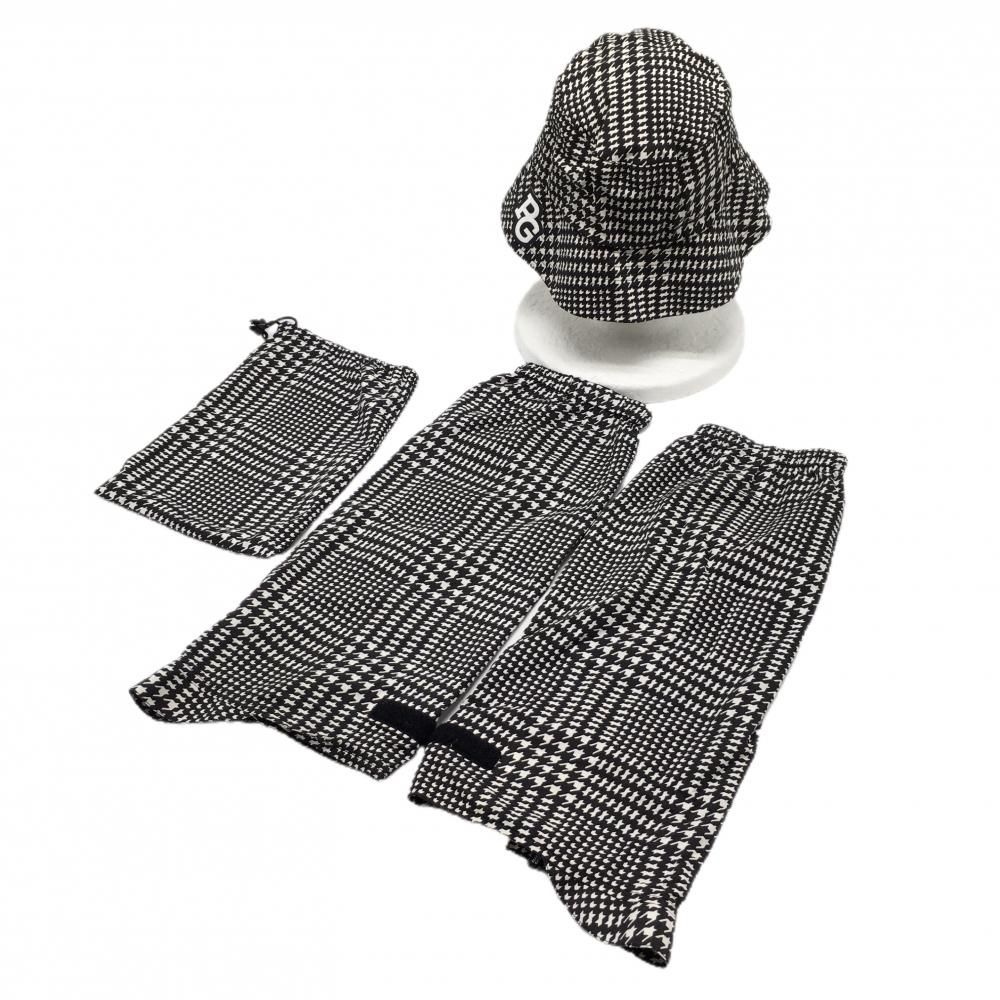 美品】パーリーゲイツ レイン2点セット(レインハット×レッグカバー) 黒