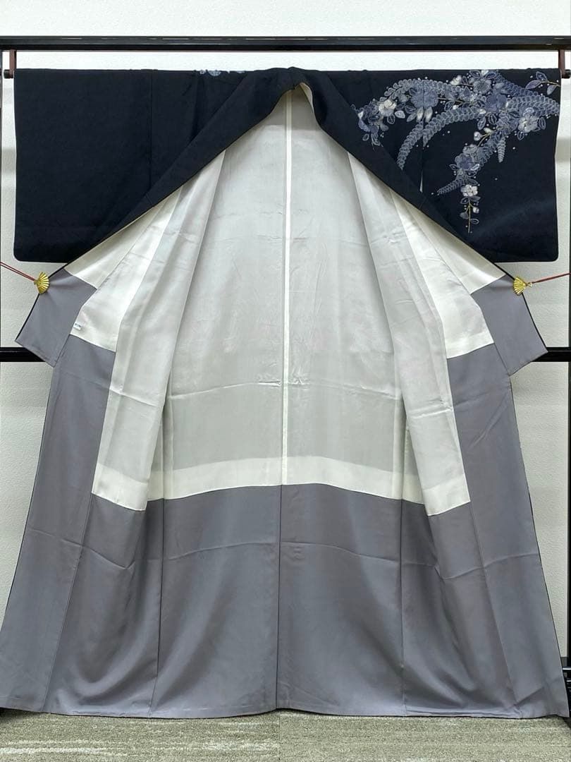 訪問着 辻ヶ花 金彩 紋意匠 正絹 ゆったりめ ガード加工済 A119 - メルカリ