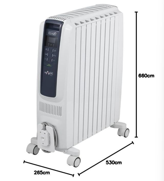 デロンギ オイルヒーター10~13畳用 QSD0915-BL ☆中古品 HEAT-080