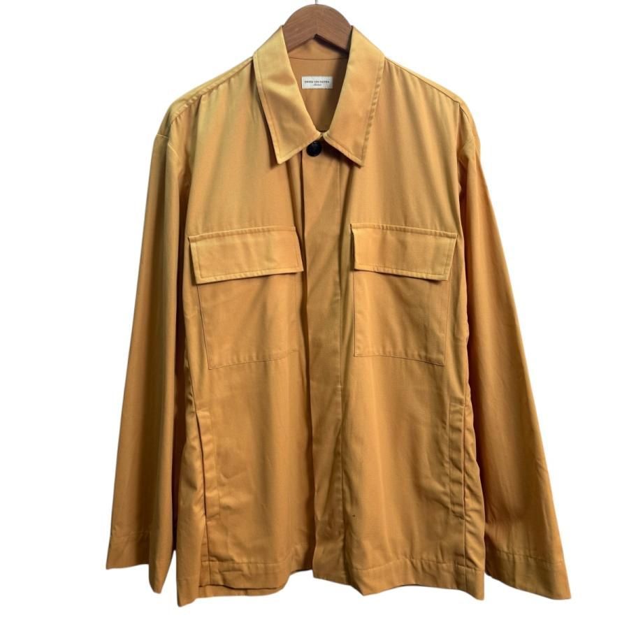 サイズ M ドリスヴァンノッテン DRIES VAN NOTEN 比翼シャツジャケット オーバーサイズシャツ