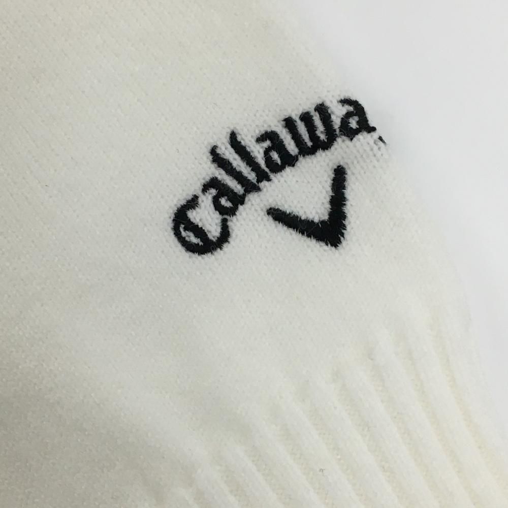 美品】キャロウェイ セーター 白 クマ 袖ロゴ刺しゅう ニット