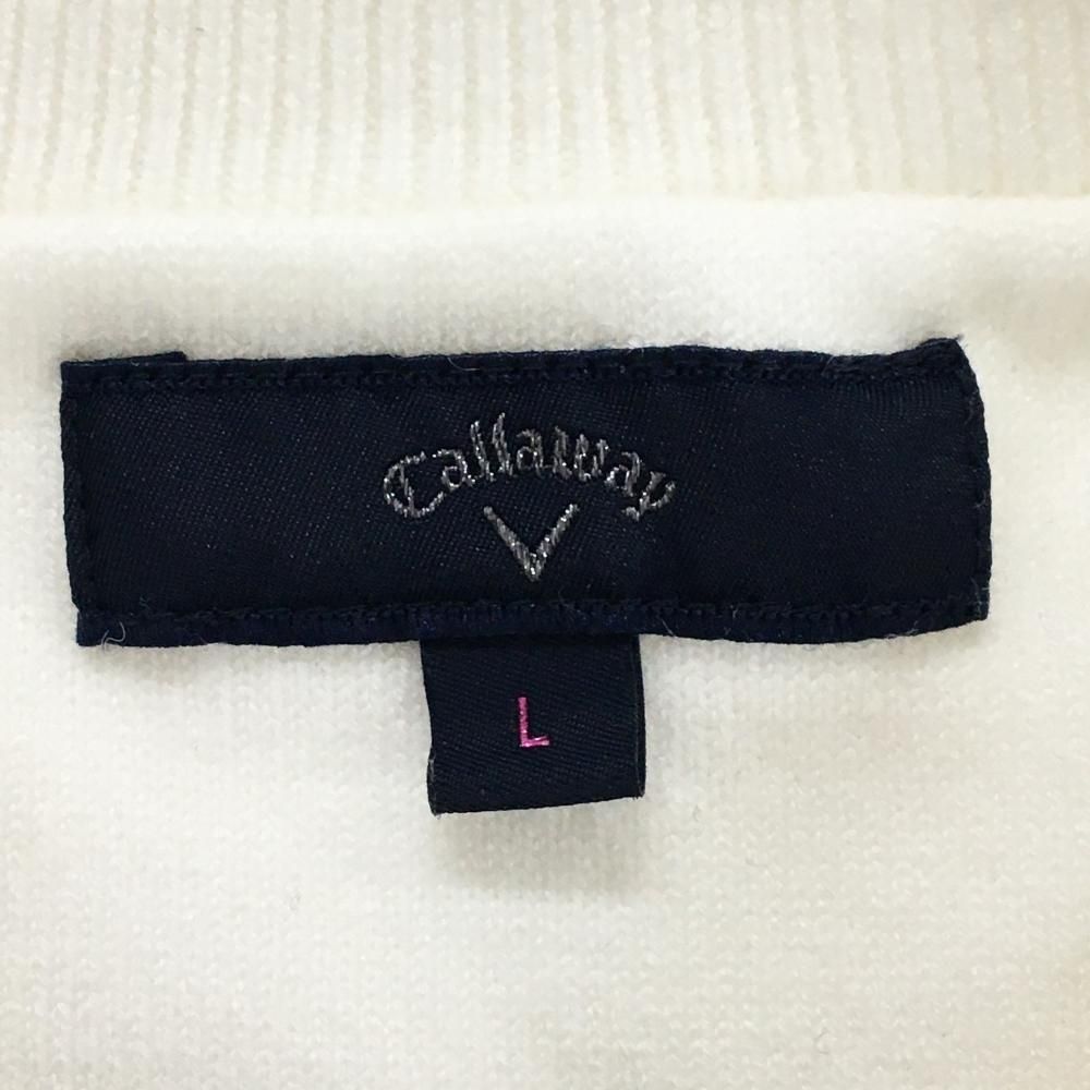 美品】キャロウェイ セーター 白 クマ 袖ロゴ刺しゅう ニット