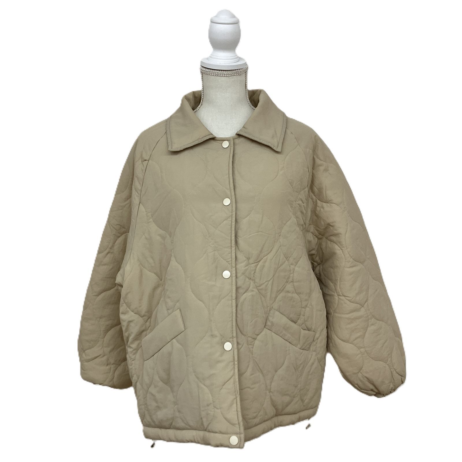 MAISON SLCT メゾンセレクト ベージュ キルティングジャケット 2 XL 3 L HMR 096-27