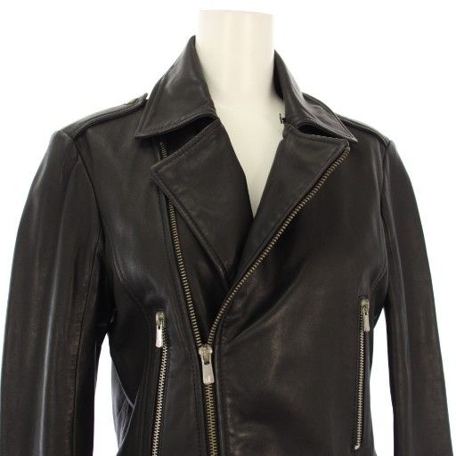 DES  PRES  黒 レザー シングルライダースジャケット レザー ライダースブルゾン（ライダースジャケット）｜DES PRES（デ