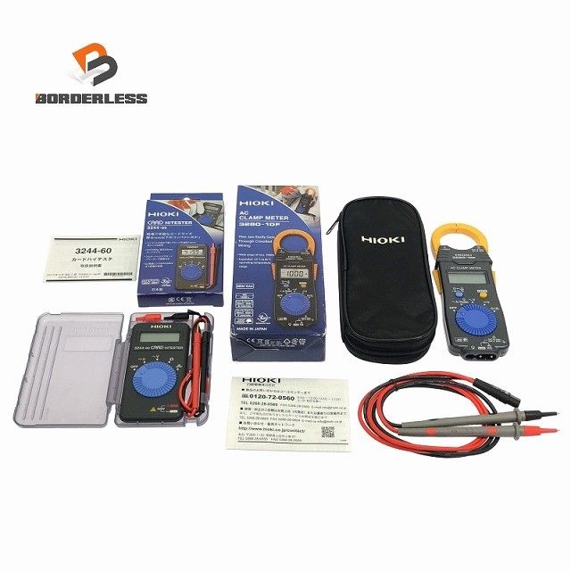 2点セット HIOKI 日置電機 ACクランプメータ 3280ー10 F カードハイテスタ 3244 60 測定器 コメントあり120069