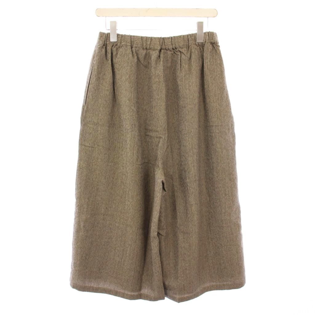 メゾンドソイル maison de soil ワイドパンツ イージー ウエストゴム ワン 無地 1 茶 ブラウン BB