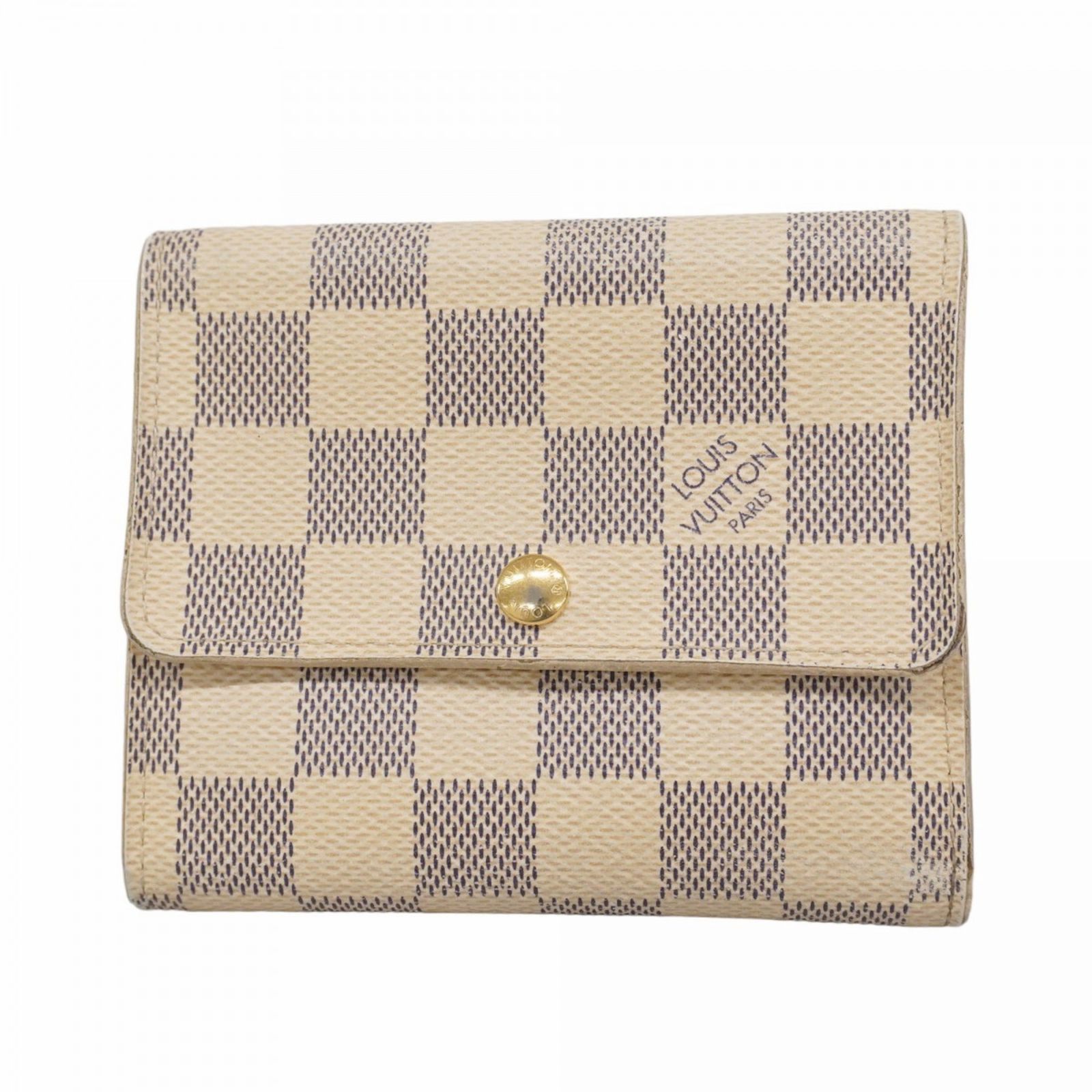 ルイ ヴィトン Louis Vuitton 三つ折り財布 ダミエ アズール ポルトフォイユエリーズ N 61733 ホワイトメンズ レディース