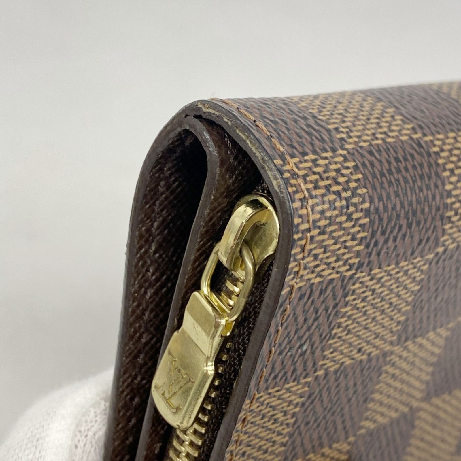  ルイ ヴィトン Louis Vuitton 財布 ダミエ コンパクトジップ N 61668 エベヌレディース 二つ折り財布 折り財布