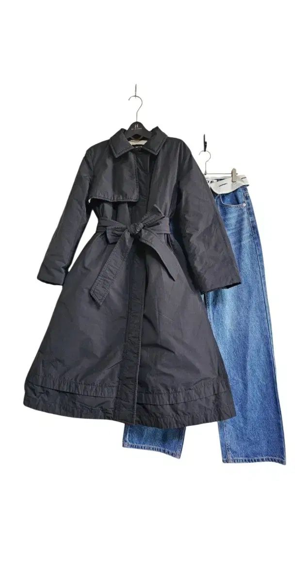 ハンサム マイン 145万円 トレンチコート グースダウン 76 44 55 バスト断面55