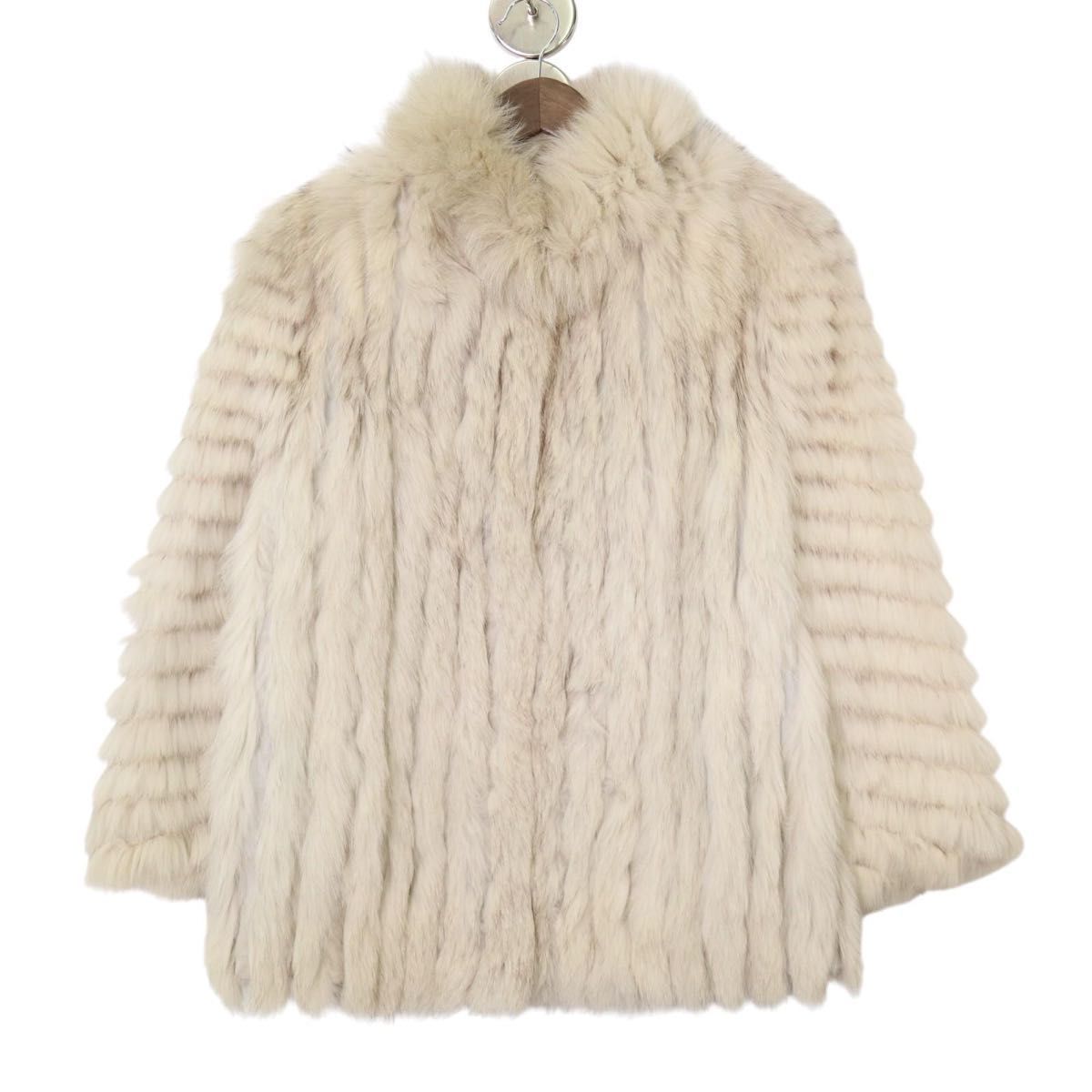 高級】SAGA FOX サガフォックス ホワイト フォックスファー リアル