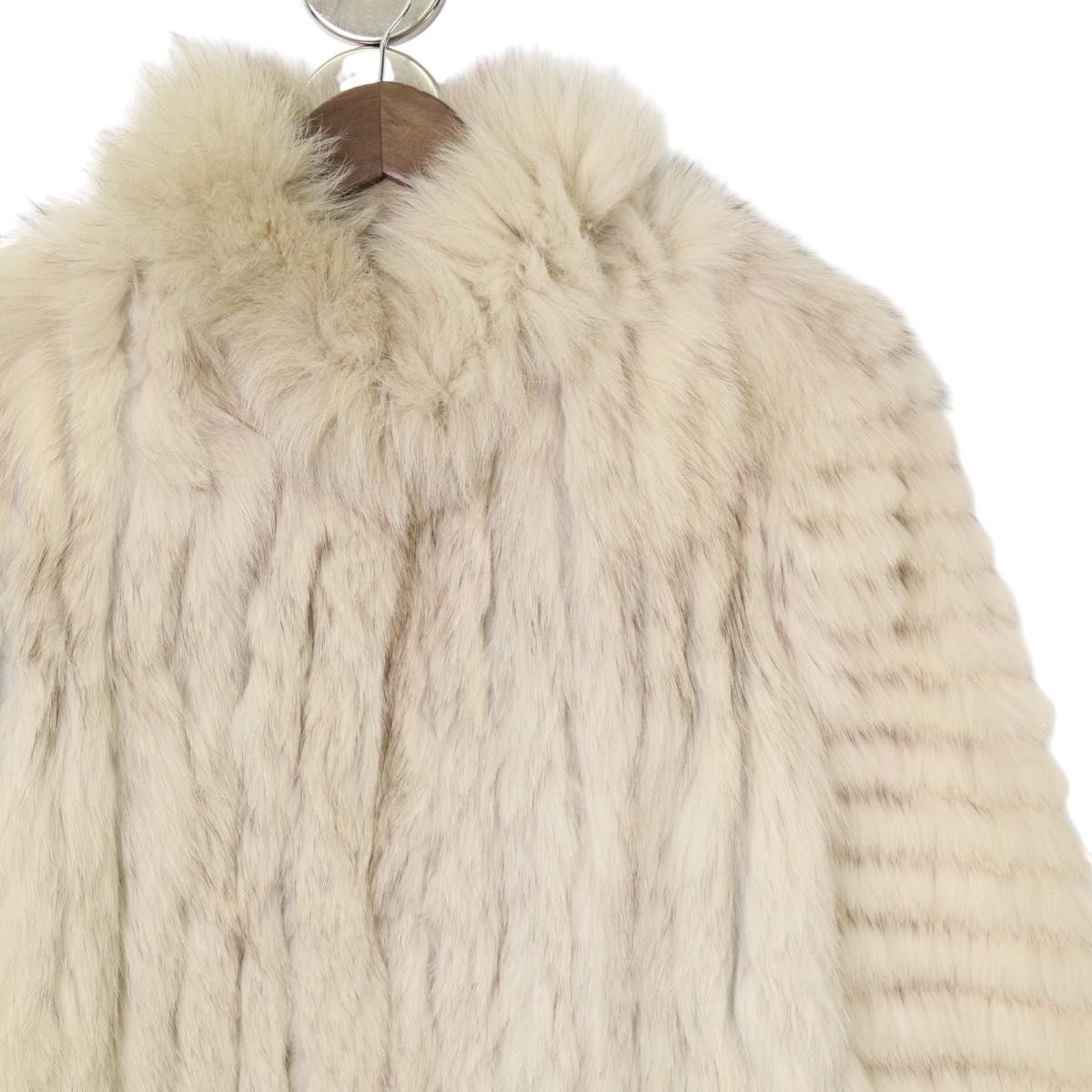 高級】SAGA FOX サガフォックス ホワイト フォックスファー リアル