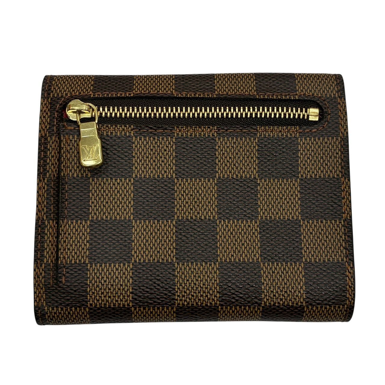 LOUIS VUITTON ルイ ヴィトン ダミエ ポルトフォイユ コアラ コンパクトウォレット 3つ折り 三つ折り ミニ財布 キャンバス ブラウン茶 N 60005 レディース ♯
