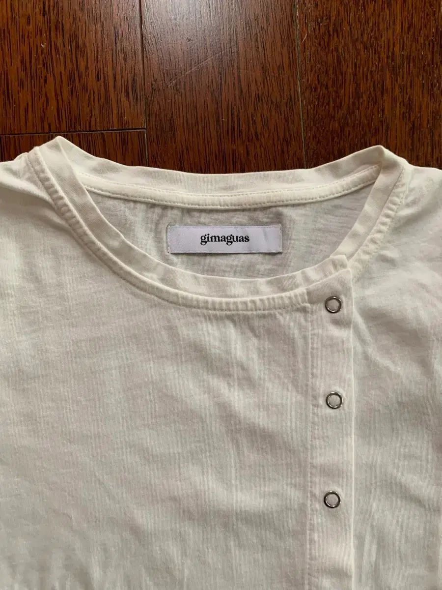 ギマグアス gimaguas 白 スナップ 半袖 Tシャツ L サイズ