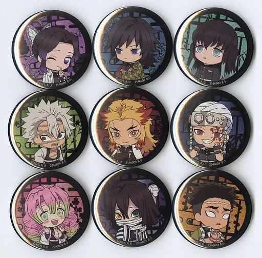 中古】バッジ・ピンズ 全9種セット 缶バッジ 「ガシャポンくじ 鬼滅の
