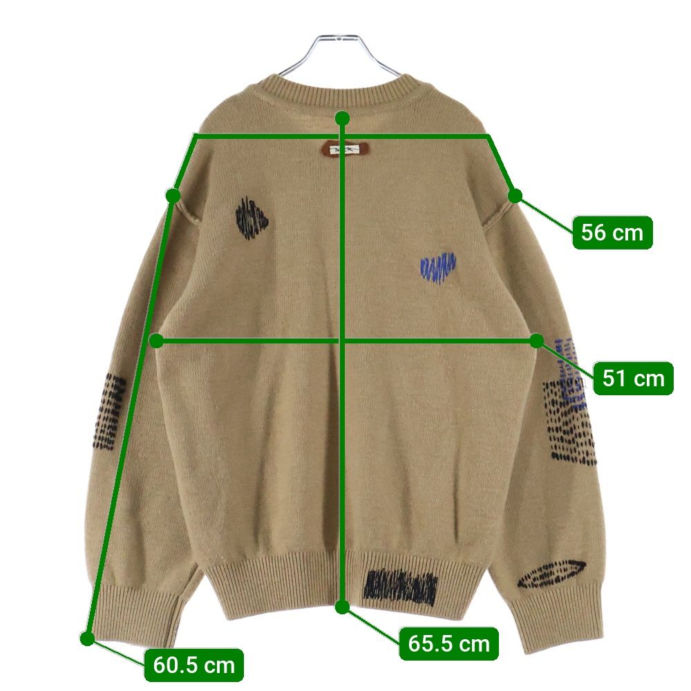 ADER ERROR (アーダーエラー) 20AW バックロゴパッチ Vネックニット