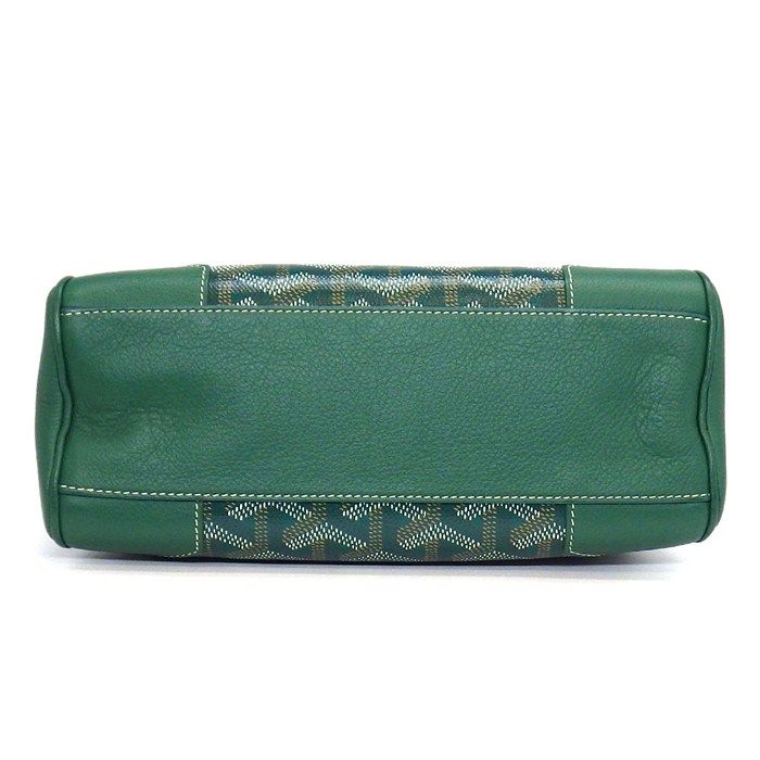  ゴヤール GOYARD ショルダー ハンドバッグ サイゴン ミニ ソフトバッグ グリーン キャンバス カーフスキン その他 バッグ