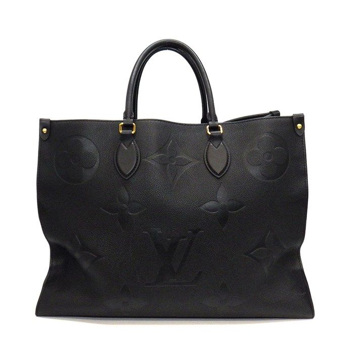 ルイ ヴィトン LOUIS VUITTON トートバッグ オンザゴー GM M 44925 2019年製 ブラック モノグラム アンプラント レザー
