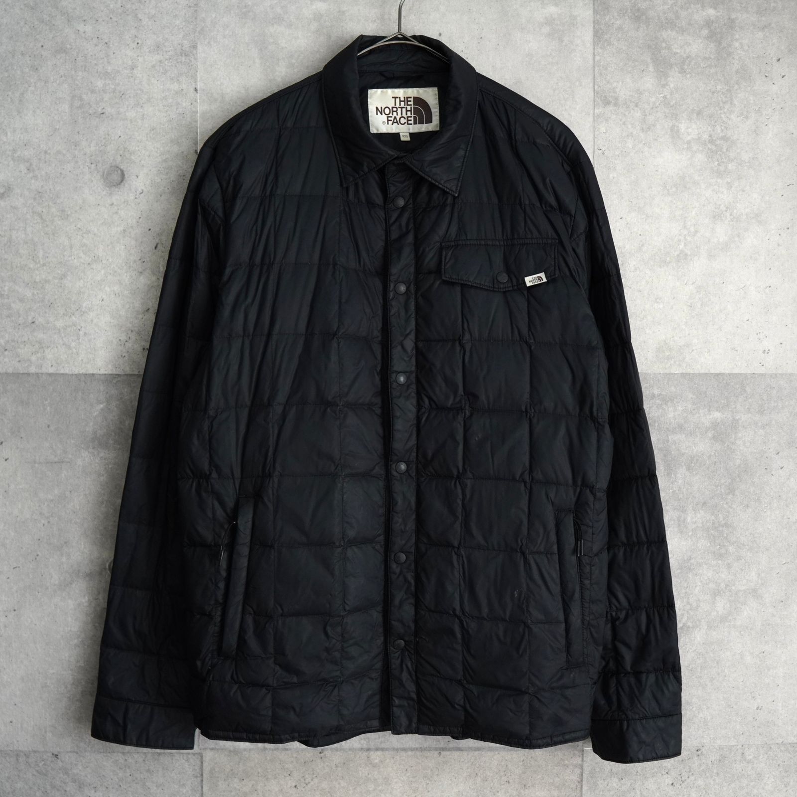 ザ ノースフェイス 茶タグ キルティング ダウンジャケット ブラック メンズ