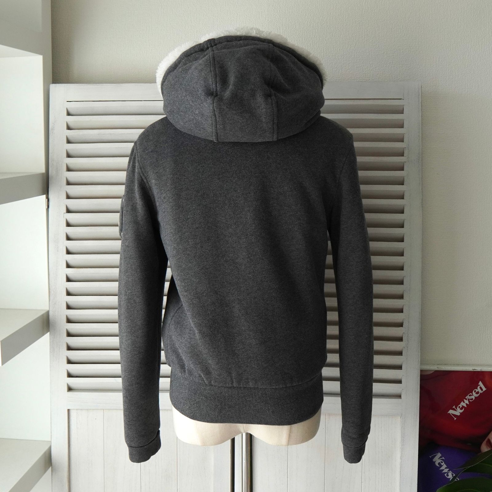 ファー チェック柄