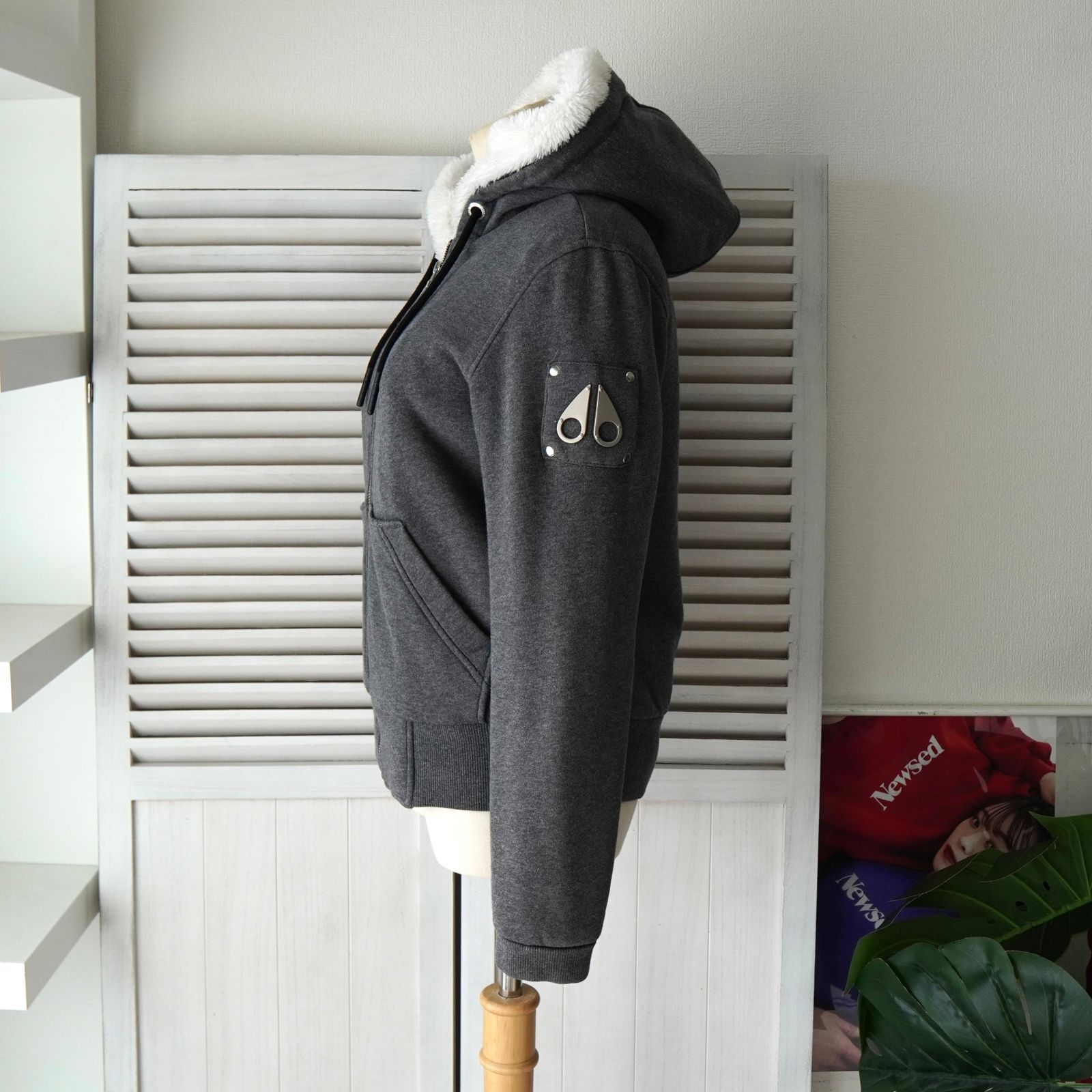 ファー チェック柄