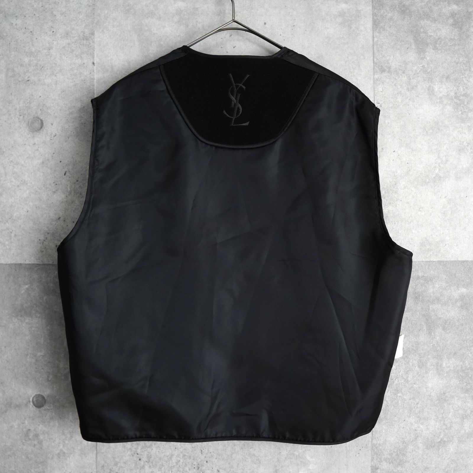 YSL イヴサンローラン ヴィンテージ ジャケット S ブラック イヴ サンローラン 1990's ヴィンテージ YSLロゴ 中綿ジャケット
