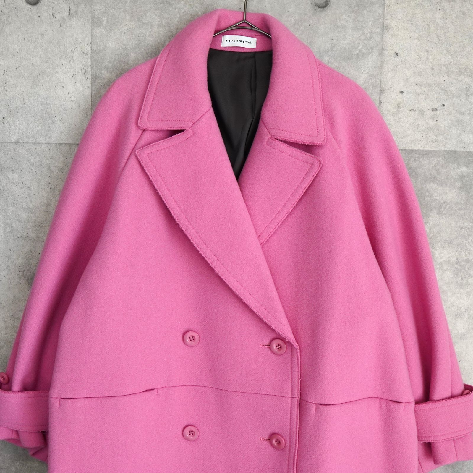 メゾンスペシャル Super140 Melton Double Coat ウール ロングコート