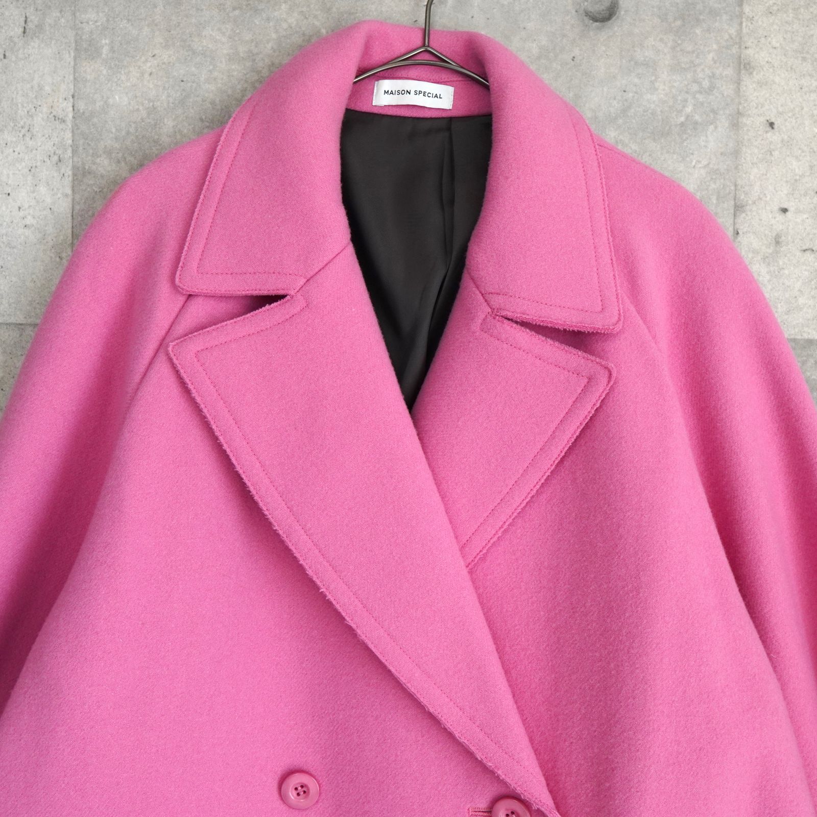 メゾンスペシャル Super140 Melton Double Coat ウール ロングコート