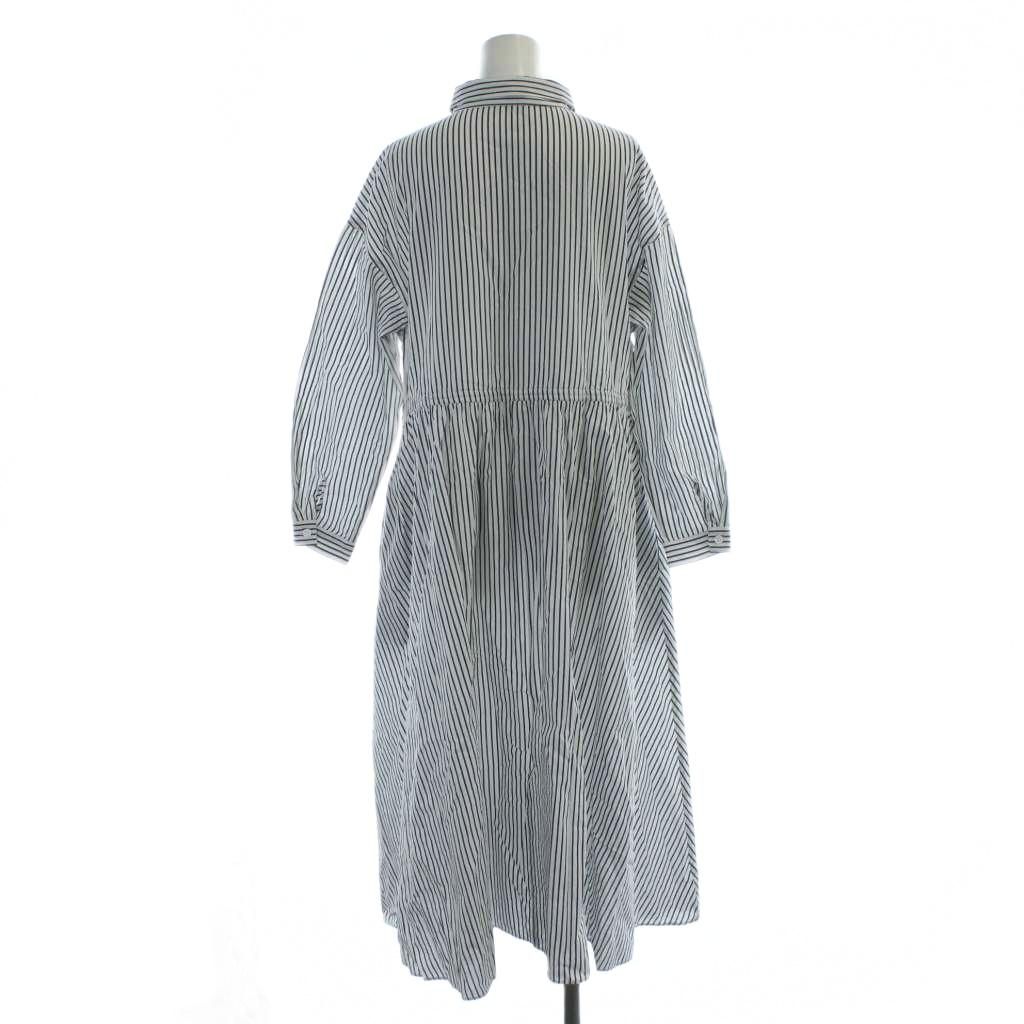 トゥービーバイアニエスベー To b. by agnes 24 SS ストライプワンピース 38 白 ホワイト 黒 ブラック AB OS