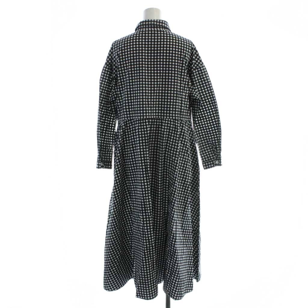 トゥービーバイアニエスベー To b. by agnes ギンガムチェック ワンピース 38 白 ホワイト 黒 ブラック AB OS