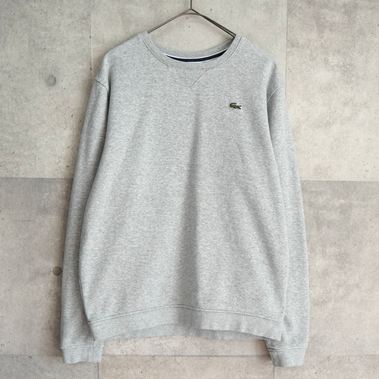 ラコステ ロゴパッチ スウェット グレー
