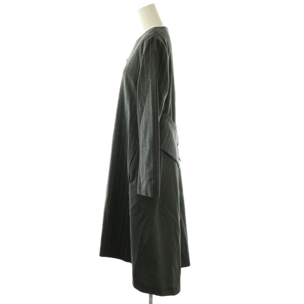 アドーア ADORE ストライプ ワンピース ロング 38 グレー /DF □OS