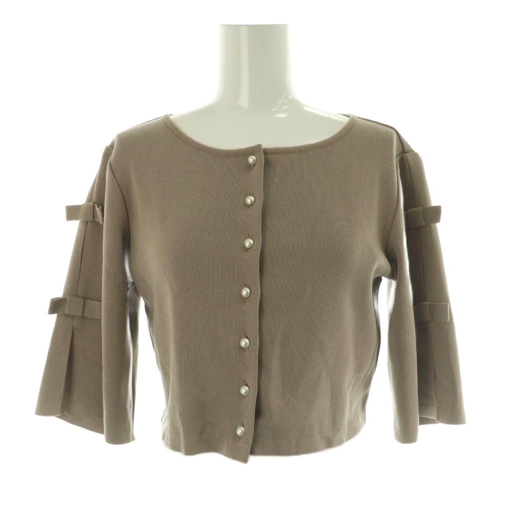 【極美品】近年モデル パール リボン ニット カーディガン ルネ 34 Renéのフリマアイテム一覧 【極美品】近年モデル パール リボン ニット