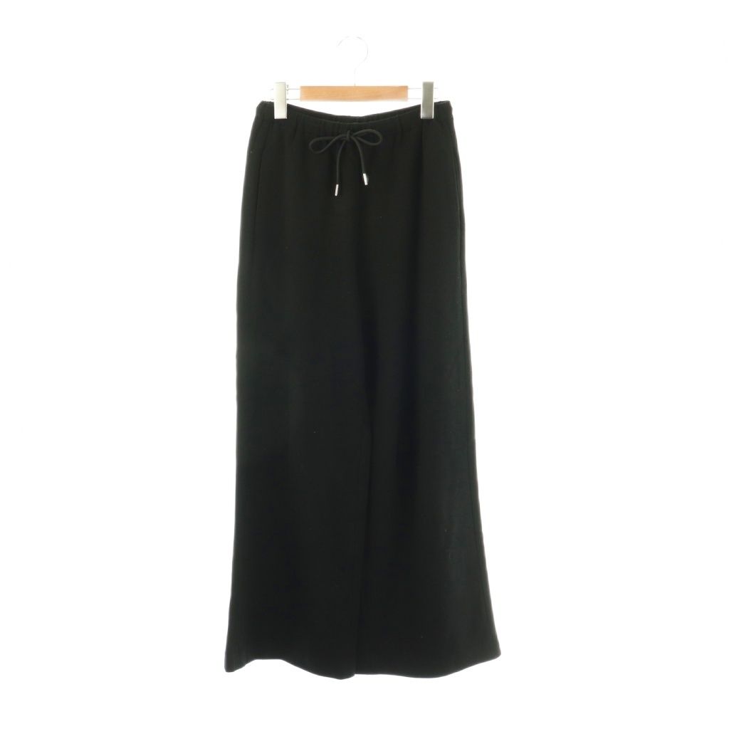 セオリー Theory 24 AW Double Knit LT N Drawstring Plon ワイドパンツ イージーパンツ XS ブラック DF OS