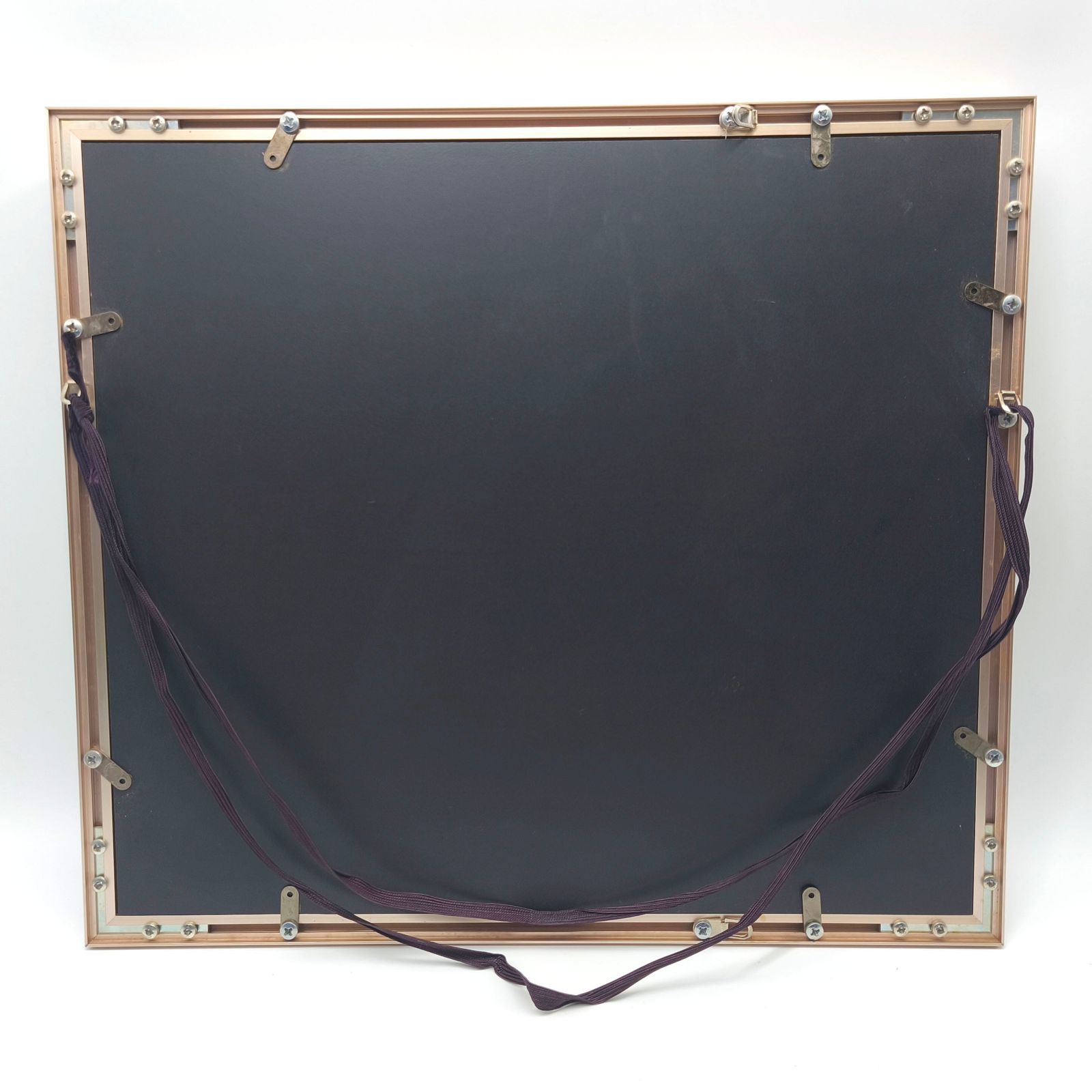 九谷焼・陶板・陶額・竹・手描き・壁飾り・アルミ額縁・No.251123-07