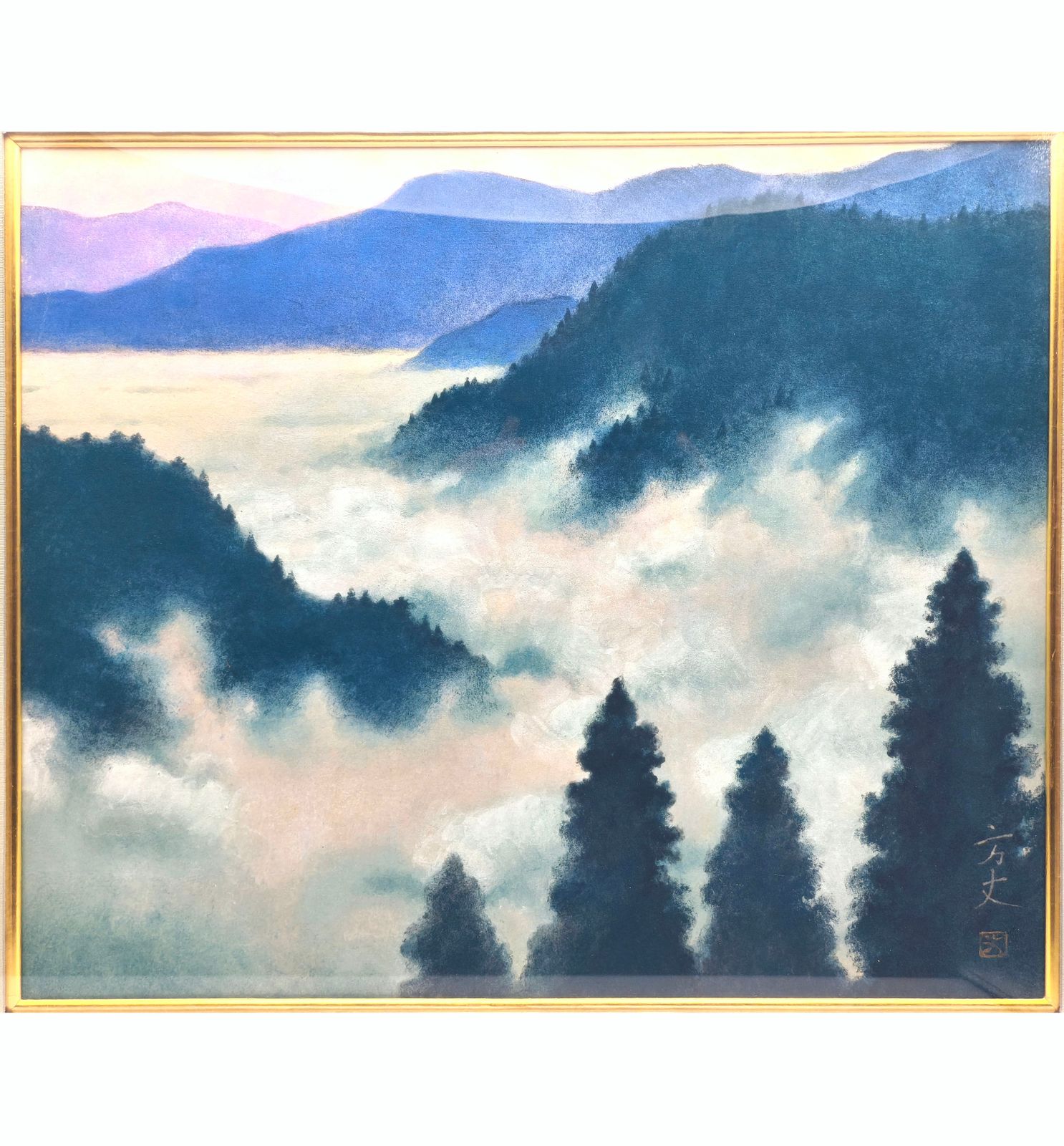 松尾方丈 高千穂 F 8号 絵画 日本画 インテリア No 251123 14 梱包サイズ140