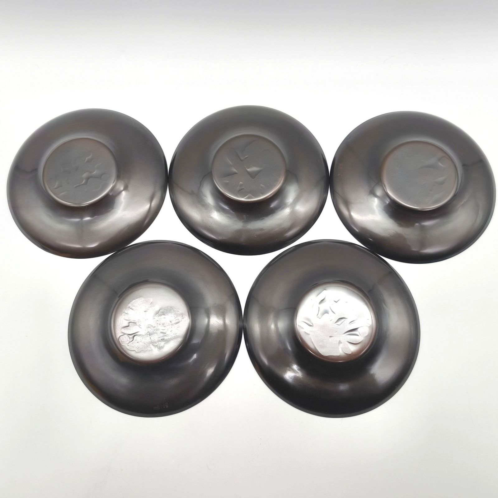 純銅茶托・五君子・5客揃・煎茶道具・No.251123-22・梱包サイズ60