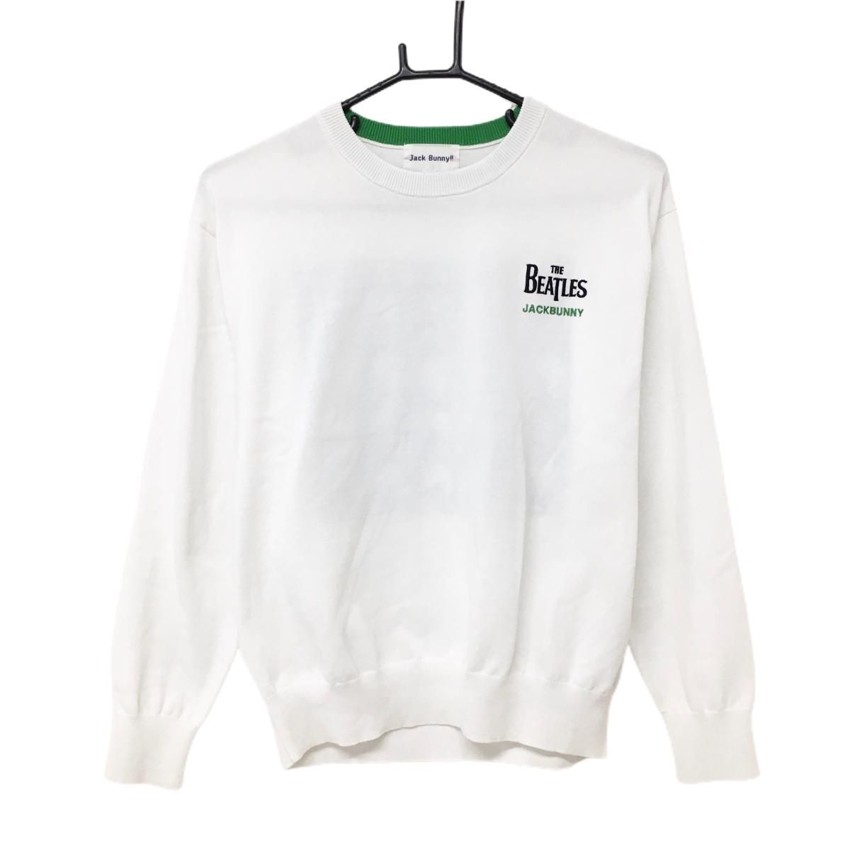 超 ジャックバニー THE BEATLES セーター 白 黒 ビートルズ ニット レディース 0 S ゴルフウェア モデル Jack Bunny