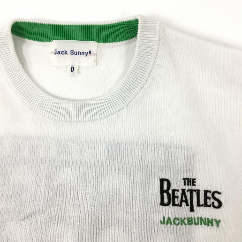 超 ジャックバニー THE BEATLES セーター 白 黒 ビートルズ ニット レディース 0 S ゴルフウェア モデル Jack Bunny セーター トレーナー レディースウェア ゴルフ