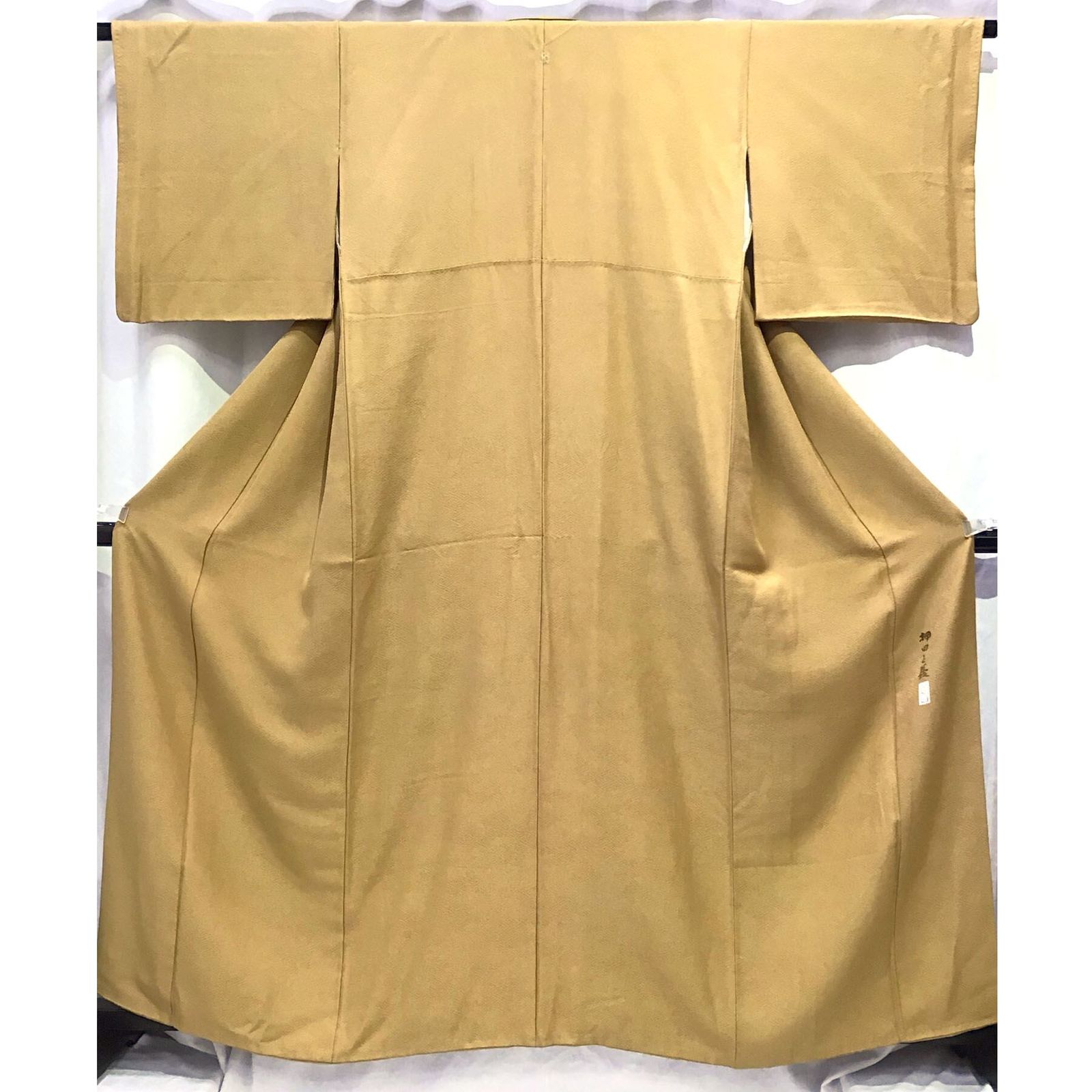 着物 色無地 一つ紋 押田正義 落款入り 黄系地 No.200701-1775 梱包サイズ80