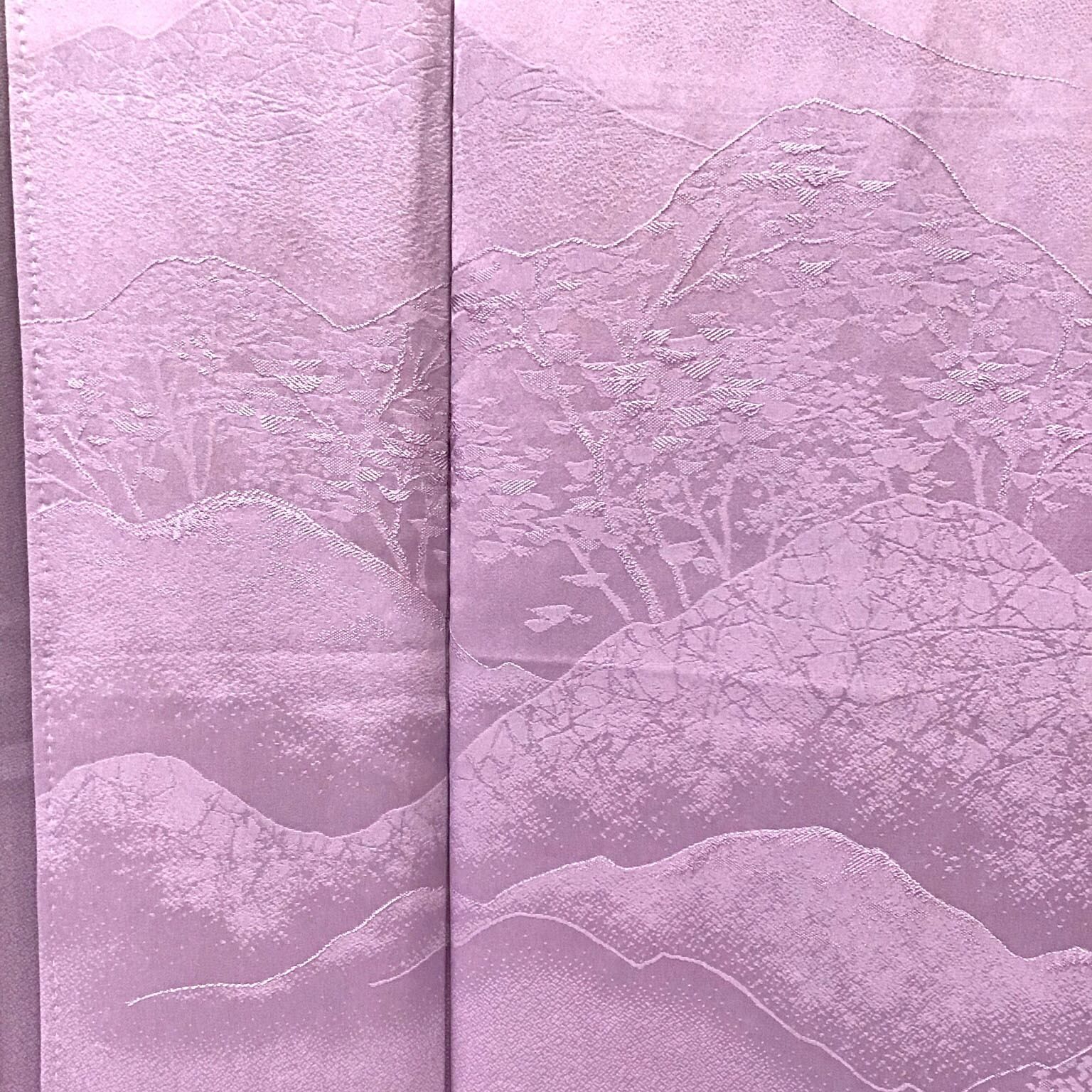  着物 色無地 一つ紋 紫系地 No.200701-1776 梱包サイズ80 色無地 着物