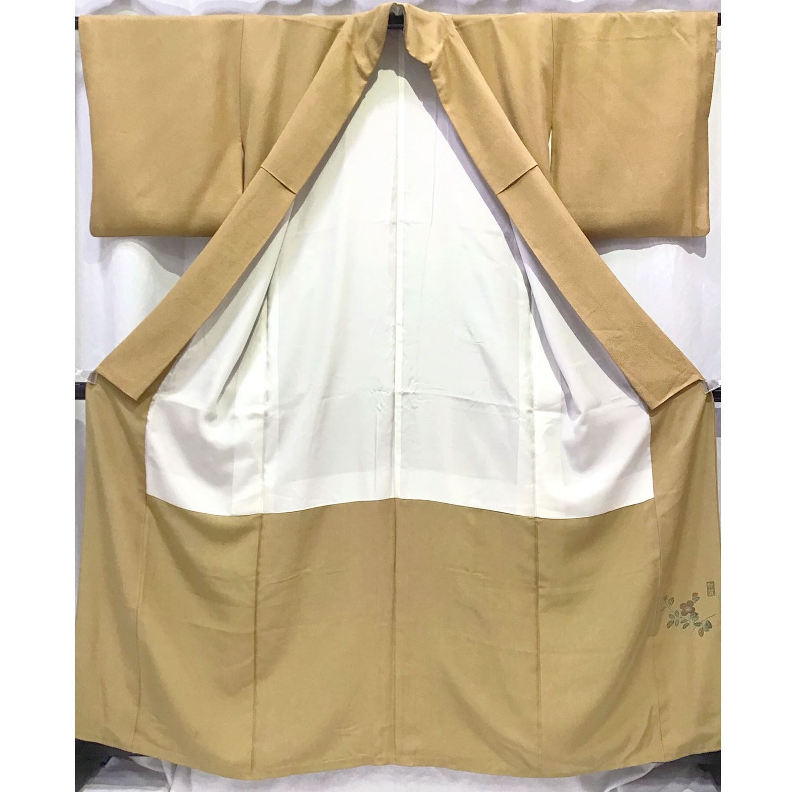 着物 色無地 一つ紋 押田正義 落款入り 黄系地 No.200701-1775 梱包サイズ80