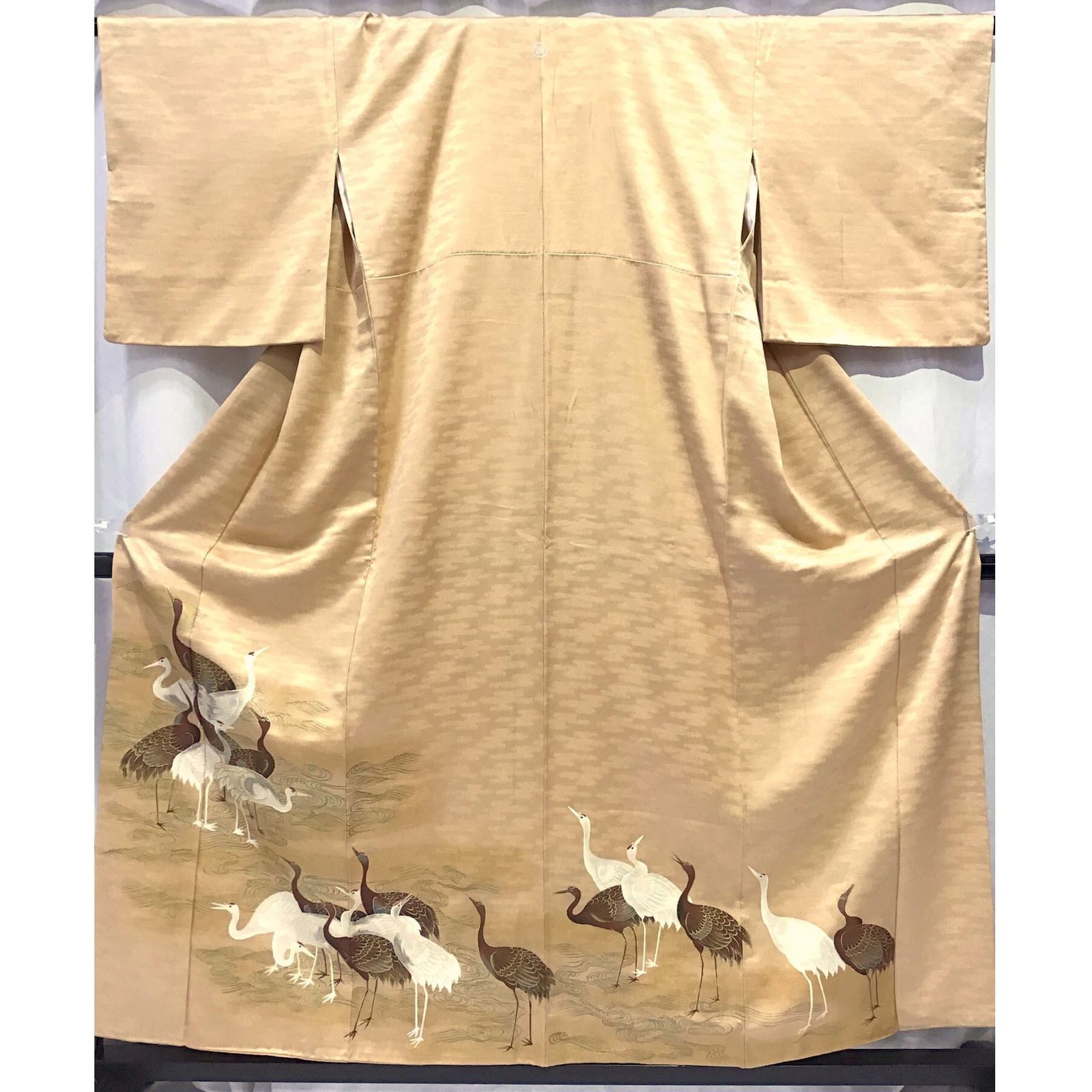 着物 色留袖 一つ紋 鶴 うすオレンジ系地 No 200701 1780 梱包サイズ80