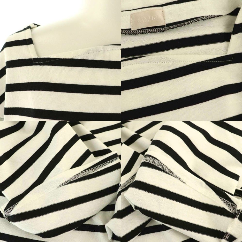 シーニュ Cygne Luc ボーダートップス Tシャツ カットソー クロップド