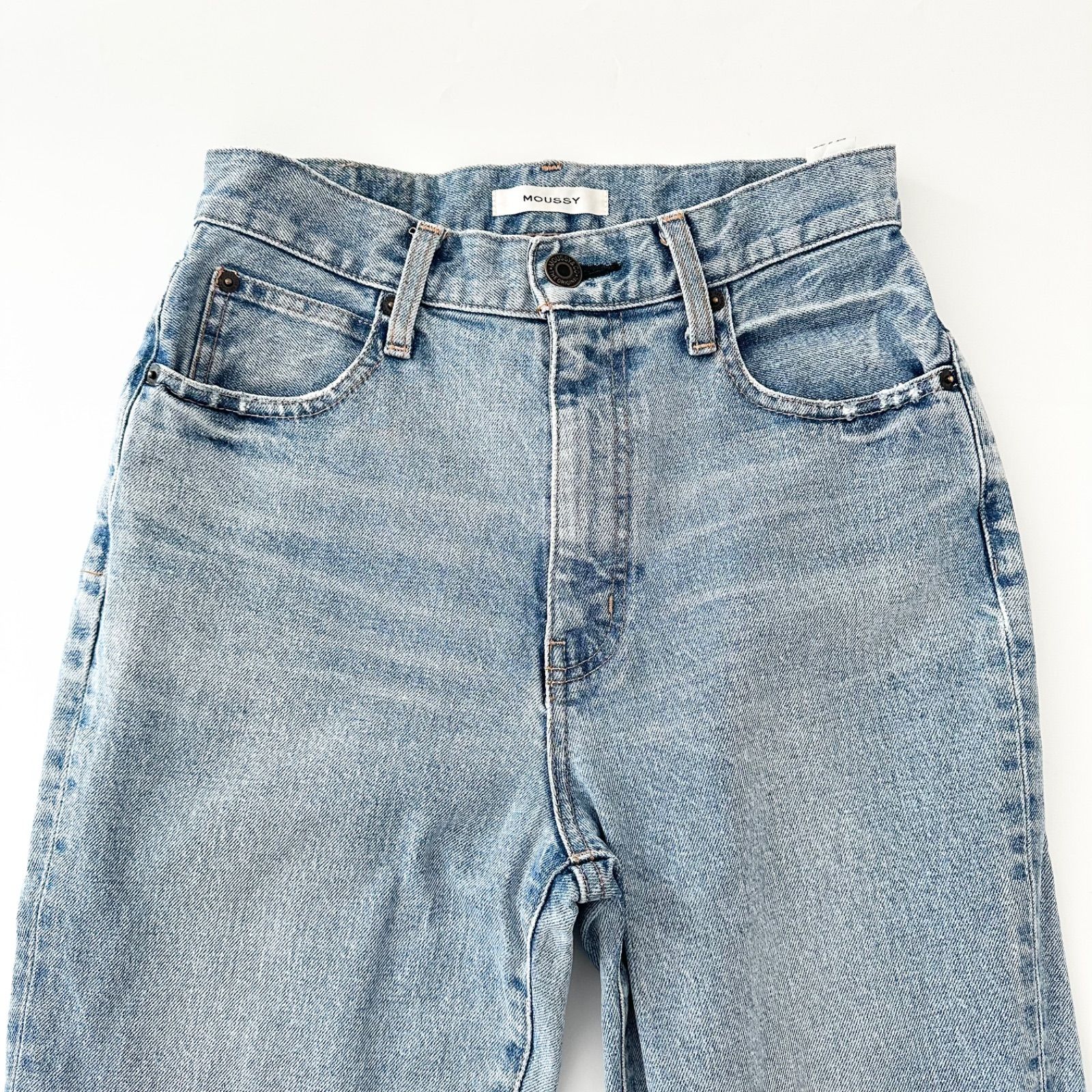 MOUSSY マウジー MVS FLARE デニム パンツ 日本製 ブルー サイズ27