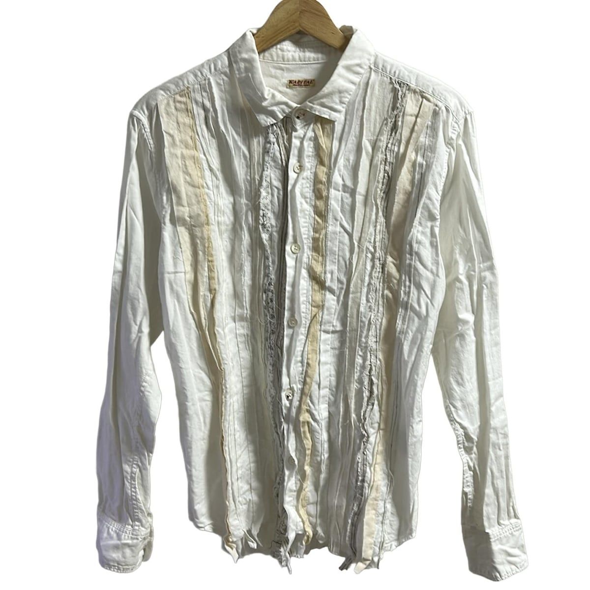 KAPITAL キャピタル 長袖シャツ サイズL メンズ - 白×アイボリー×ベージュ ストライプ