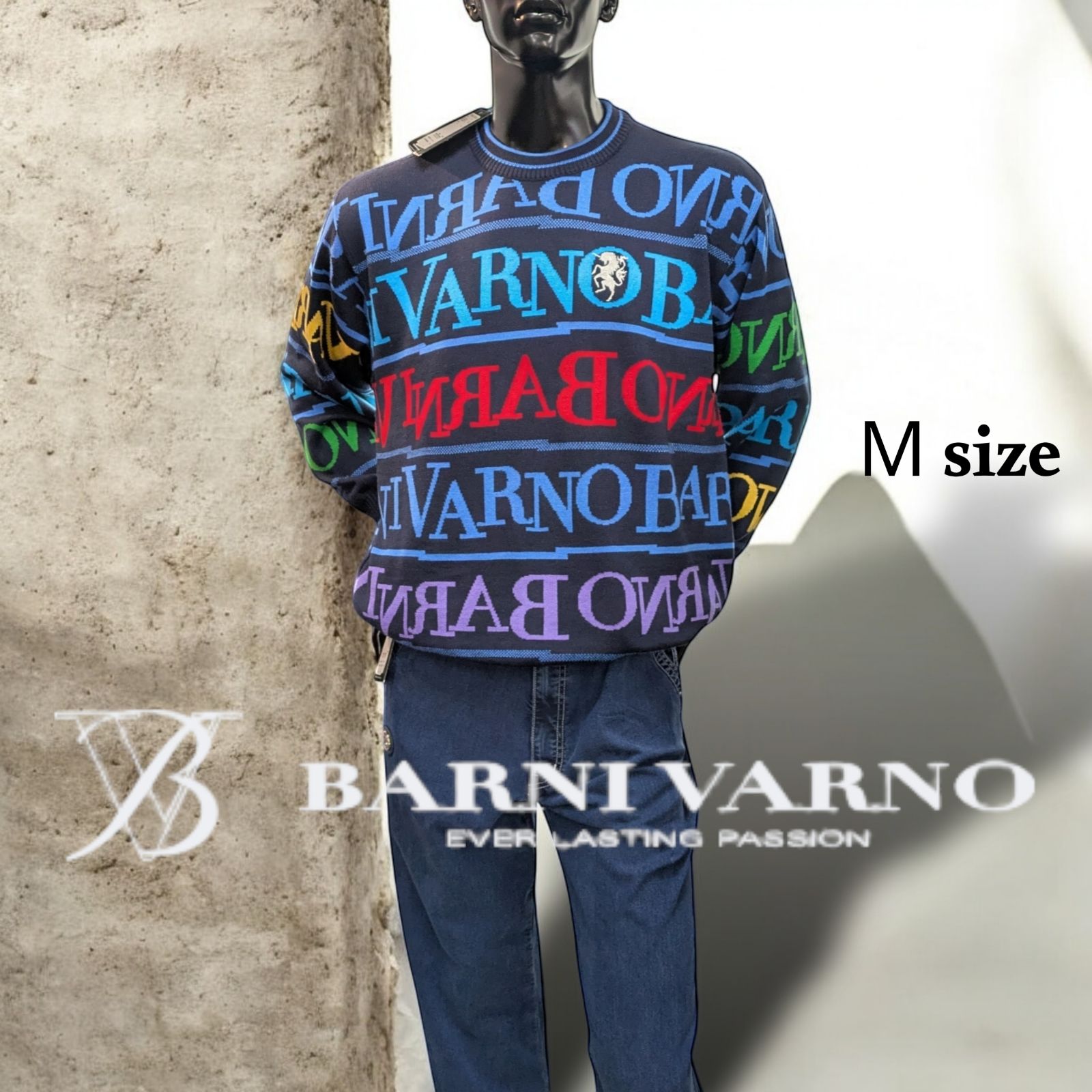 BARNI VARNO バーニヴァーノ半袖ニット BARNI VARNO（バーニヴァーノ） ユニコーン ジャガード クルーネック