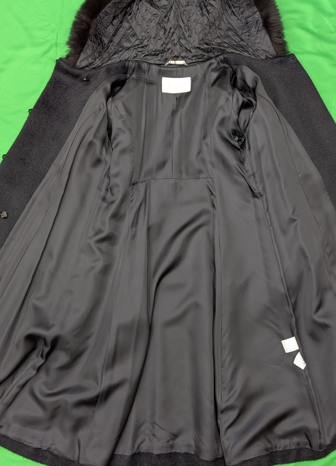 美品☆ハロッズ シャギーコート アルパカ フォックスファー ダッフル フレア 美品☆ハロッズ シャギーコート アルパカ フォックスファー ダッフル