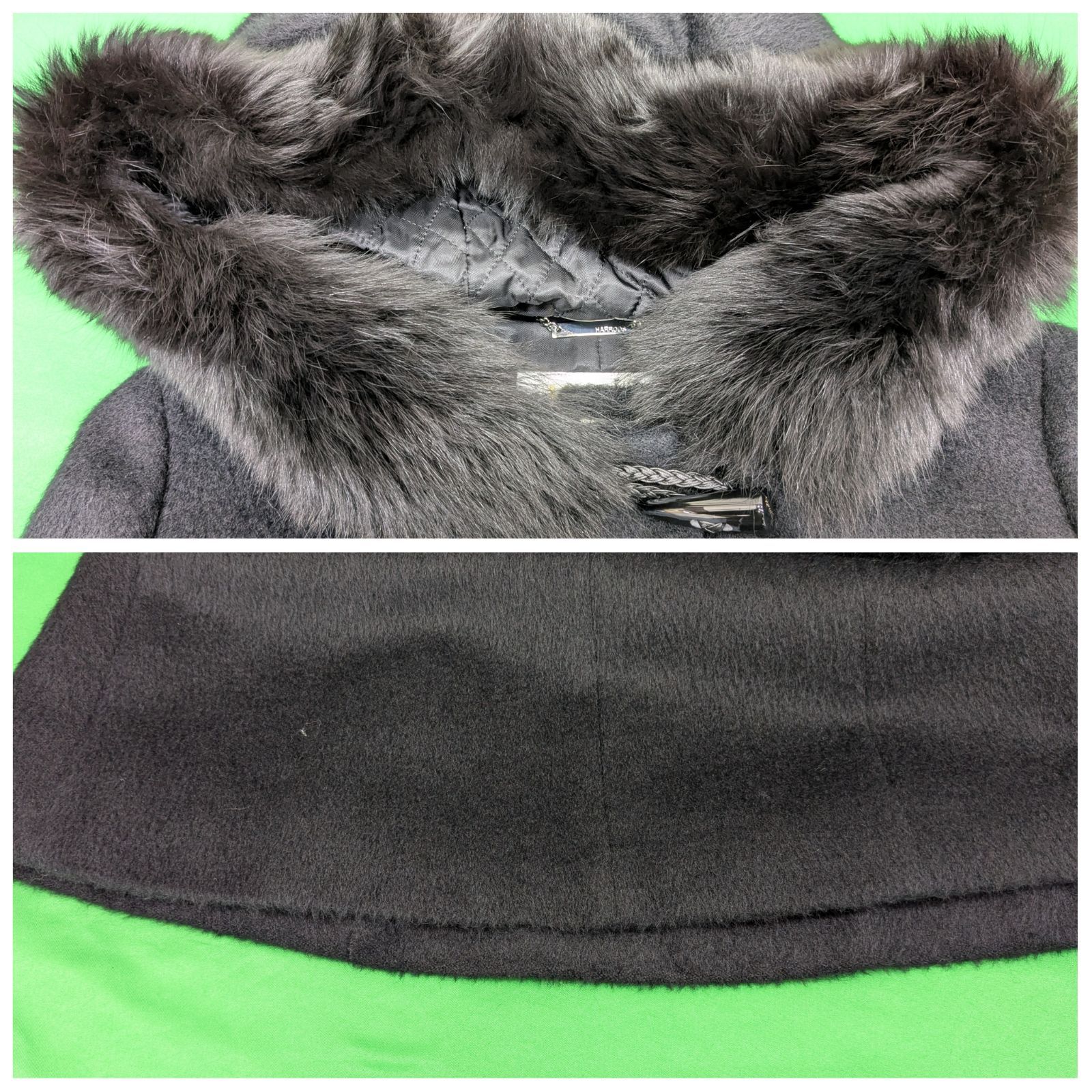 状態良好】ハロッズ ダッフルコート アルパカ フォックスファー - メルカリ