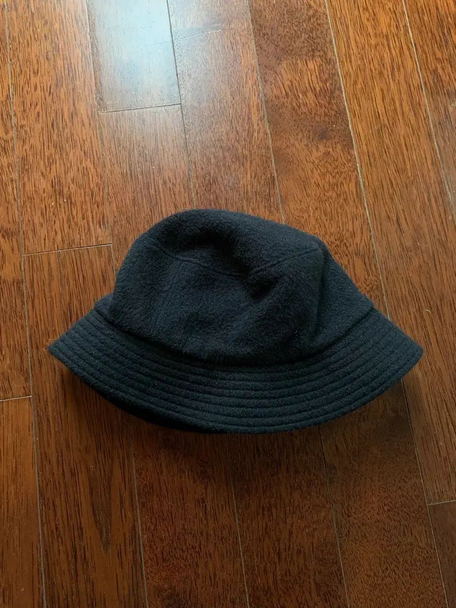 キジマタカユキ ウール アンゴラ バケットハット 帽子 ブラック