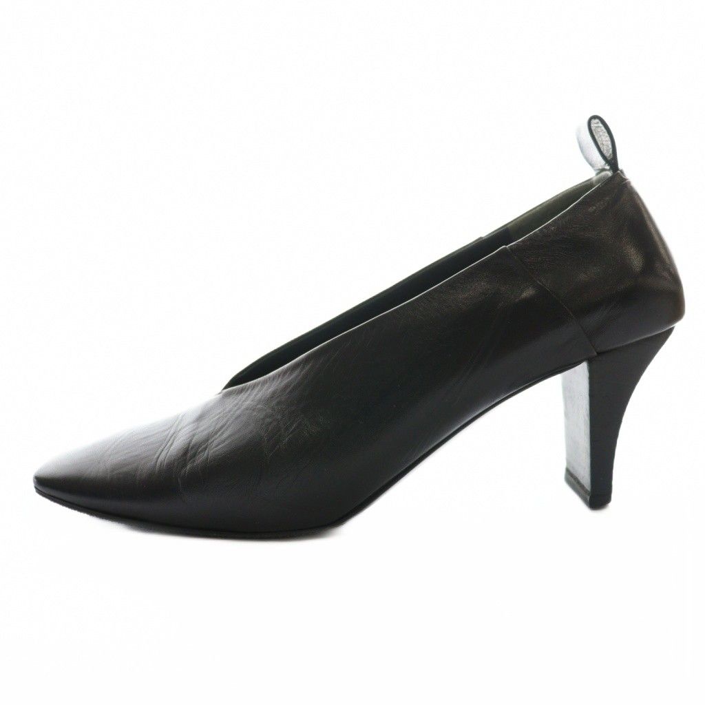 ジルサンダー JIL SANDER アンクルリングパンプス レザー 38 黒